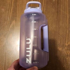 Zulu 64oz Half Gallon Plastic Goals Water Bottle Jug BPA Free Tropical Violet